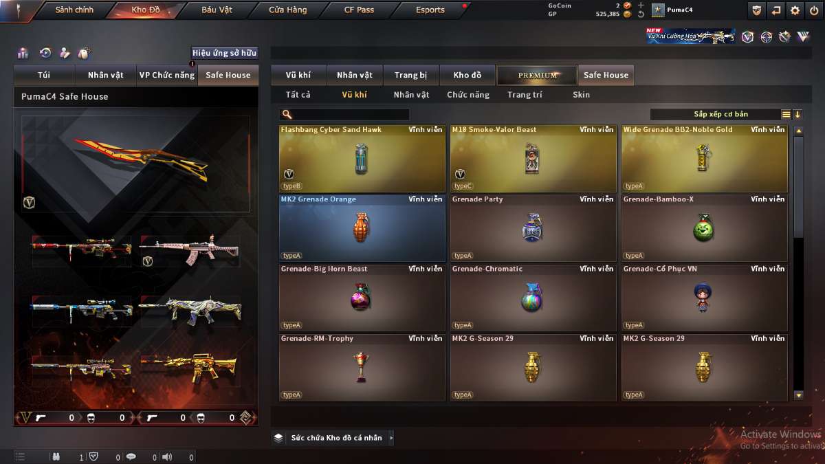shop acc cf uy tin gia re
